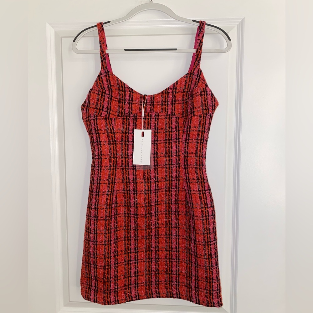 NWT Endless Rose Boucle Tweed Bustier Mini Dress
